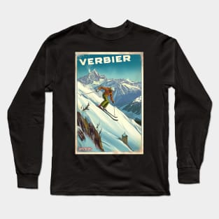 Verbier Switzerland Ski Long Sleeve T-Shirt